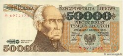 50000 Zlotych POLAND  1989 P.153a XF+