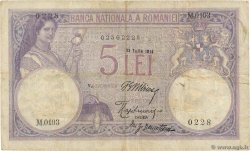 5 Lei ROMANIA  1914 P.019a MB
