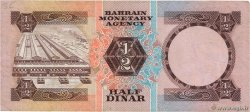 1/2 Dinar BAHRAIN  1973 P.07a F