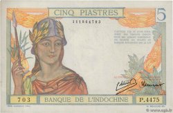 5 Piastres FRENCH INDOCHINA  1946 P.055c XF