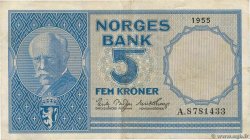 5 Kroner NORVÈGE  1955 P.30a BC+