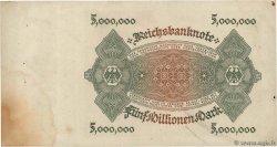 5 Millionen Mark GERMANY  1923 P.090 VF+