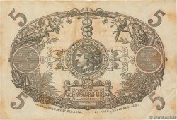5 Francs Cabasson rouge GUADELOUPE  1934 P.07c F