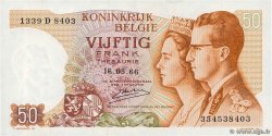 50 Francs BELGIUM  1966 P.139 UNC-