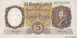 5 Pesos ARGENTINA  1960 P.275a SC