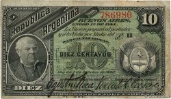 10 Centavos ARGENTINA  1884 P.006 BC