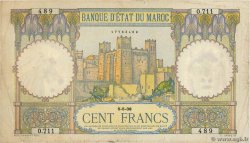 100 Francs MAROC  1938 P.20 TB