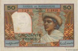 50 Francs MADAGASCAR  1950 P.045b BB