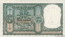 5 Rupees INDE  1957 P.035b SPL