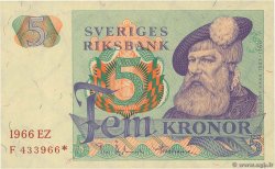 5 Kronor SWEDEN  1966 P.51a UNC
