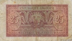 25 Piastres LIBAN  1948 P.042 TB