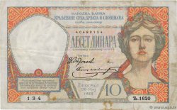 10 Dinara YUGOSLAVIA  1926 P.025 MB