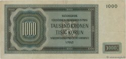 1000 Korun BOHEMIA & MORAVIA  1942 P.13a VF