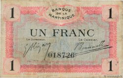 1 Franc MARTINIQUE  1915 P.10 TB+