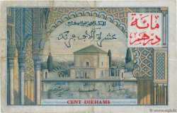 100 Dirhams sur 10000 Francs MAROC  1955 P.52 TB