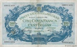500 Francs - 100 Belgas BELGIQUE  1942 P.109 TB+