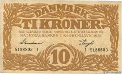 10 Kroner DANEMARK  1936 P.026n TB