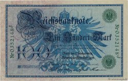 100 Mark GERMANY  1908 P.034 AU