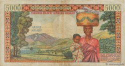 5000 Francs - 1000 Ariary MADAGASCAR  1966 P.060a TB