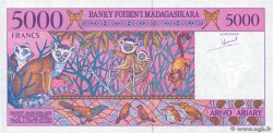 5000 Francs - 1000 Ariary MADAGASCAR  1995 P.078a pr.NEUF