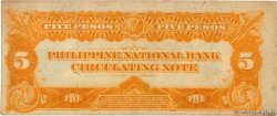 5 Pesos PHILIPPINES  1921 P.053 TTB+