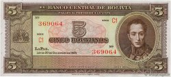 5 Bolivianos BOLIVIE  1945 P.138d pr.NEUF