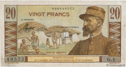 20 Francs Émile Gentil AFRIQUE ÉQUATORIALE FRANÇAISE  1957 P.30 pr.TTB