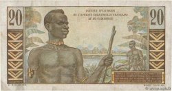 20 Francs Émile Gentil AFRIQUE ÉQUATORIALE FRANÇAISE  1957 P.30 pr.TTB