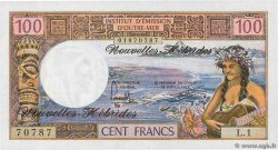 100 Francs NUOVE EBRIDI  1977 P.18d FDC