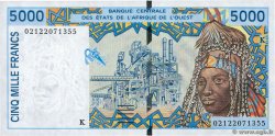 5000 Francs WEST AFRIKANISCHE STAATEN  2002 P.713Kl ST
