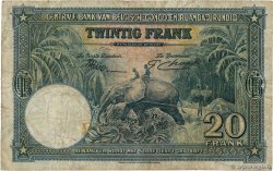 20 Francs CONGO BELGE  1952 P.23 B+
