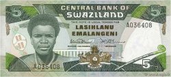 5 Emalangeni SWAZILAND  1987 P.14a UNC