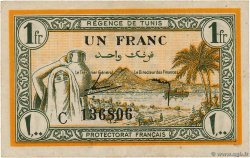 1 Franc TUNISIA  1943 P.55 VF