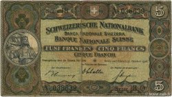 5 Francs SUISSE  1936 P.11h RC+