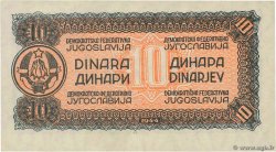 10 Dinara YUGOSLAVIA  1944 P.050c q.FDC