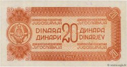 20 Dinara YUGOSLAVIA  1944 P.051b AU
