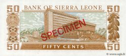 50 Cents Spécimen SIERRA LEONE  1979 P.04s FDC