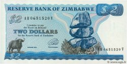 2 Dollars ZIMBABWE  1994 P.01d pr.NEUF