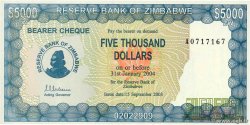 5000 Dollars ZIMBABWE  2003 P.21a FDC