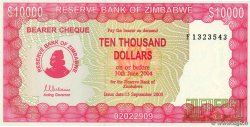 10000 Dollars ZIMBABWE  2003 P.22b FDC