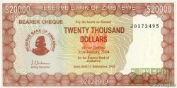 20000 Dollars ZIMBABWE  2003 P.23a UNC-