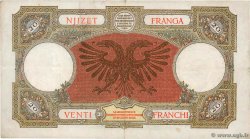20 Franga ALBANIA  1939 P.07 VF