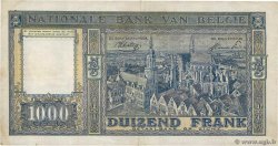 1000 Francs BÉLGICA  1945 P.128b MBC