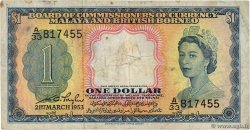1 Dollar MALAISIE et BORNEO BRITANNIQUE  1953 P.01a
