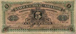 5 Pesos EL SALVADOR  1909 PS.162c BC