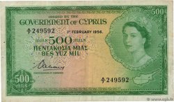 500 Mils CHYPRE  1956 P.34a