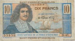 10 Francs Colbert SAINT-PIERRE UND MIQUELON  1946 P.23 fS