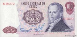 100 Pesos CILE  1984 P.152b q.FDC