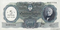 5 Pesos sur 500 Pesos ARGENTINIEN  1969 P.283 ST
