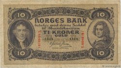 10 Kroner NORVÈGE  1939 P.08c TB